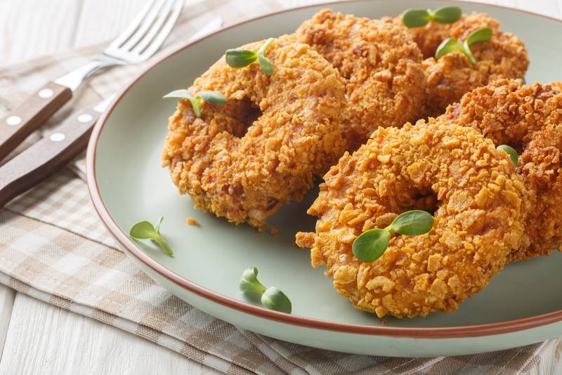 DONUTS DE POULET PANÉ HALAL AU FROMAGE